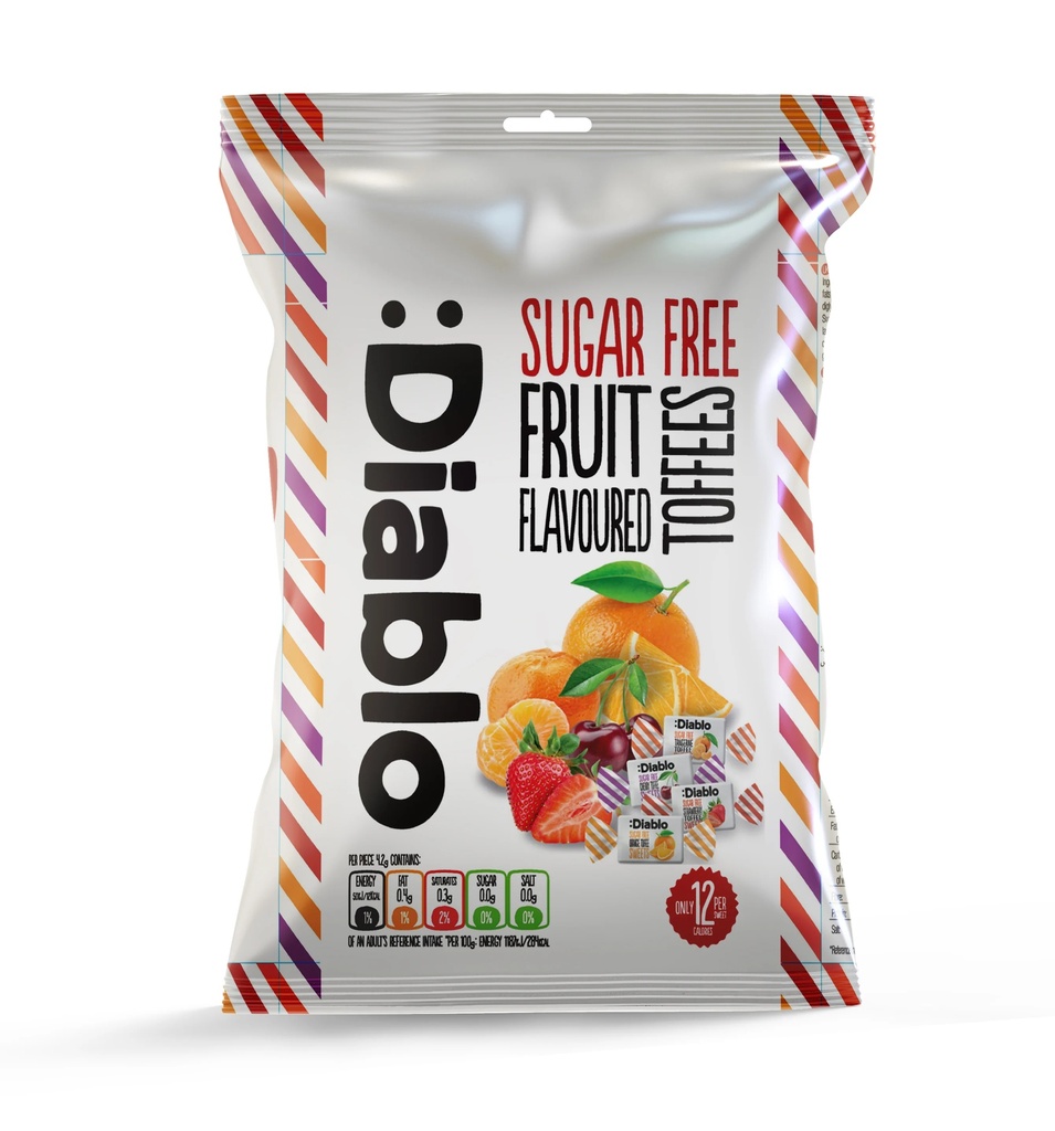 Diablo Fruit Flavoured Toffees 75 g