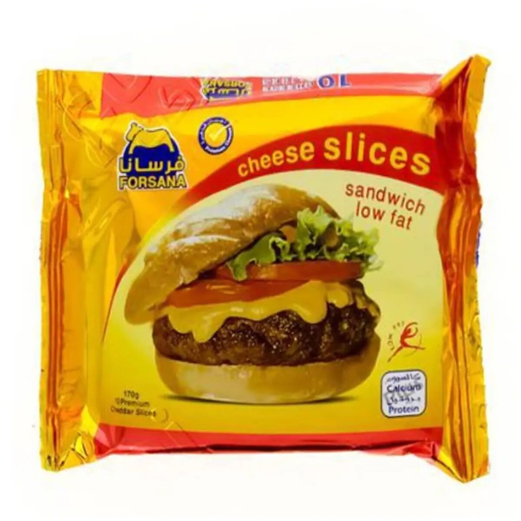 Forsana Cheddar Cheese Slices Low Fat 170 g