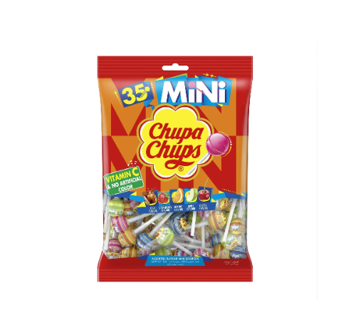 Chupa Chups Paper Stick Assorted Flavoured Mini Lollopops 210 G