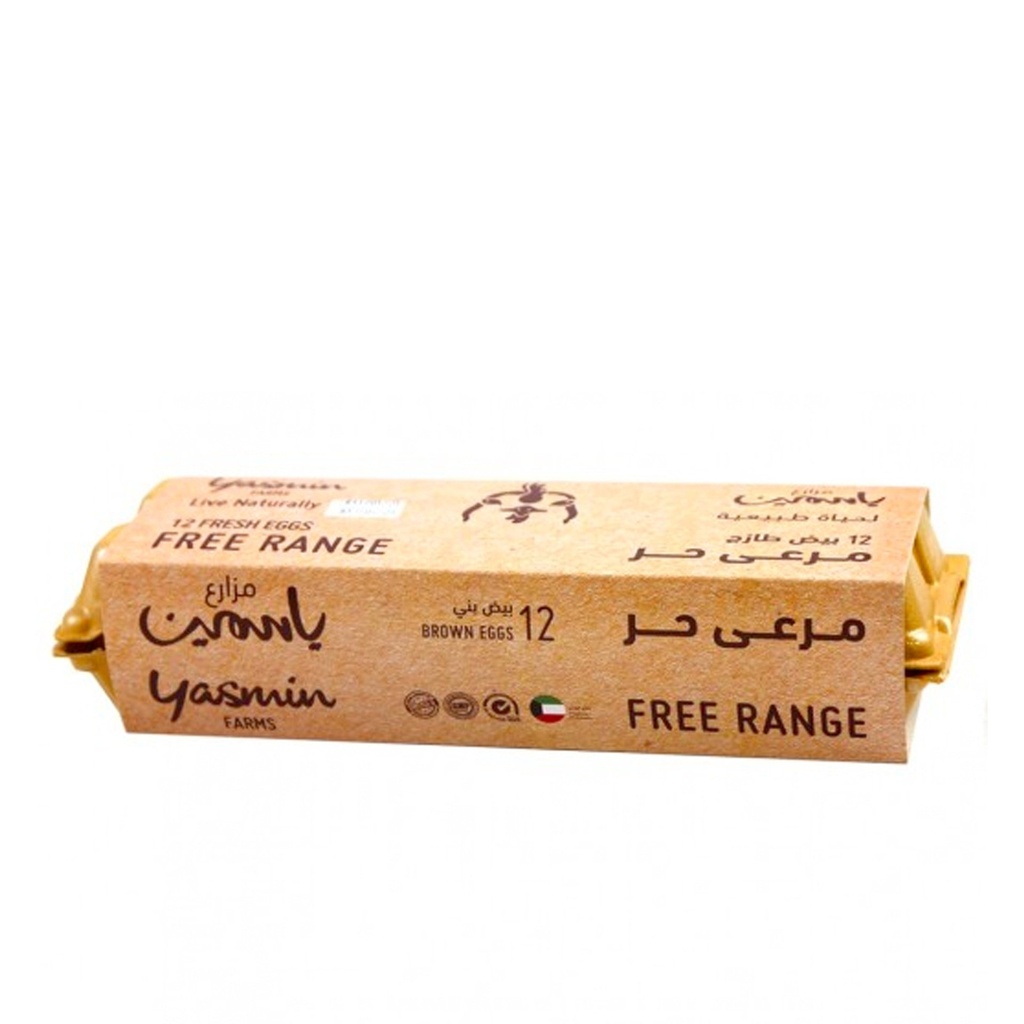 مزارع ياسمين بيض بني (تغذية بعلف طبيعي) 12 حبة