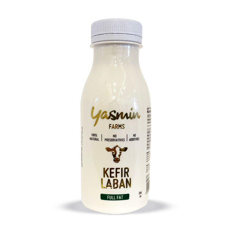 Yasmin Farms Kefir Laban Full Fat  Plastic Bottle 250ml