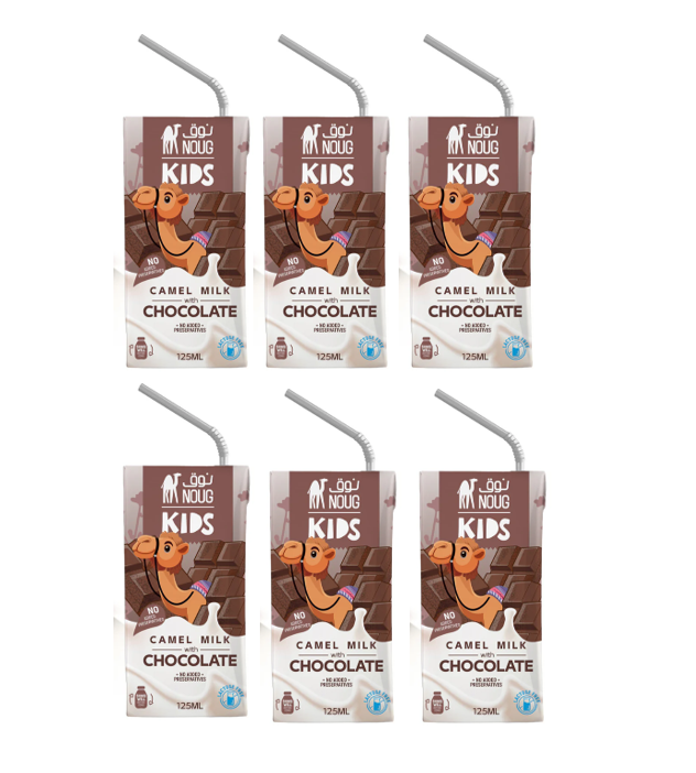 Noug Kids - Fresh Camel Milk with Chocolate 6*125 ml