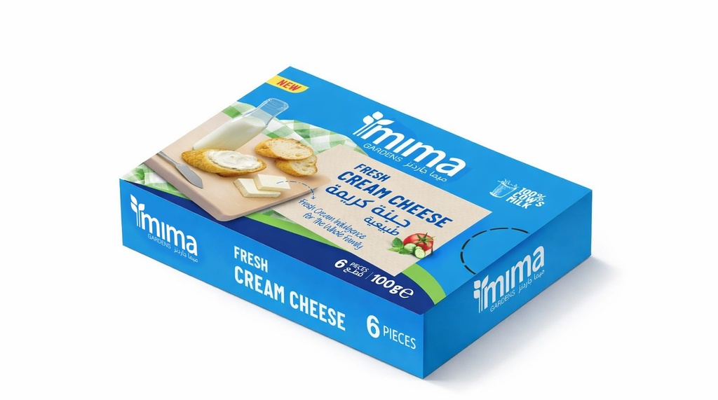 ميما جاردنز جبنة كريمة طبيعية مربعات 6 حبة 100 غ