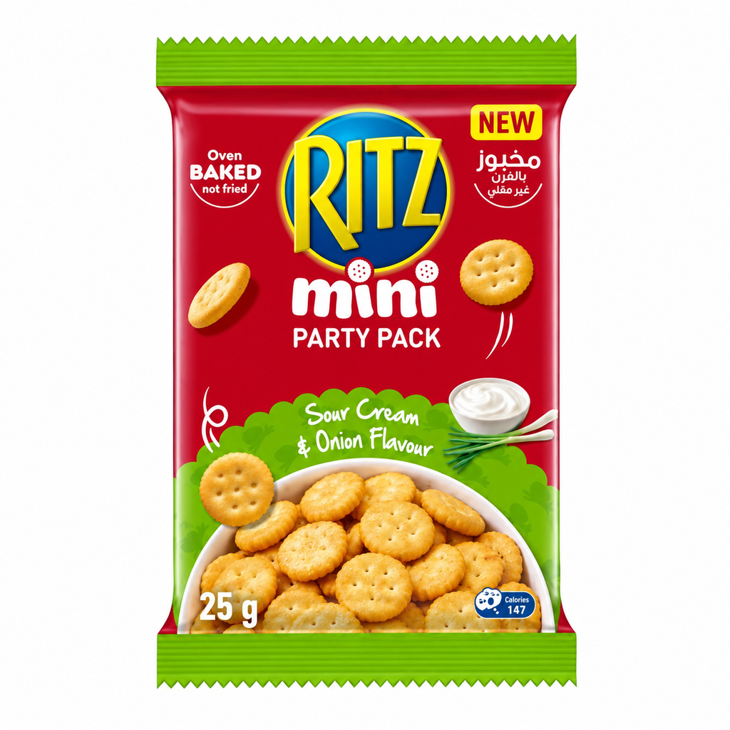 Ritz All Mine Sour Cream & Onion Flavour Mini Crackers 25 g
