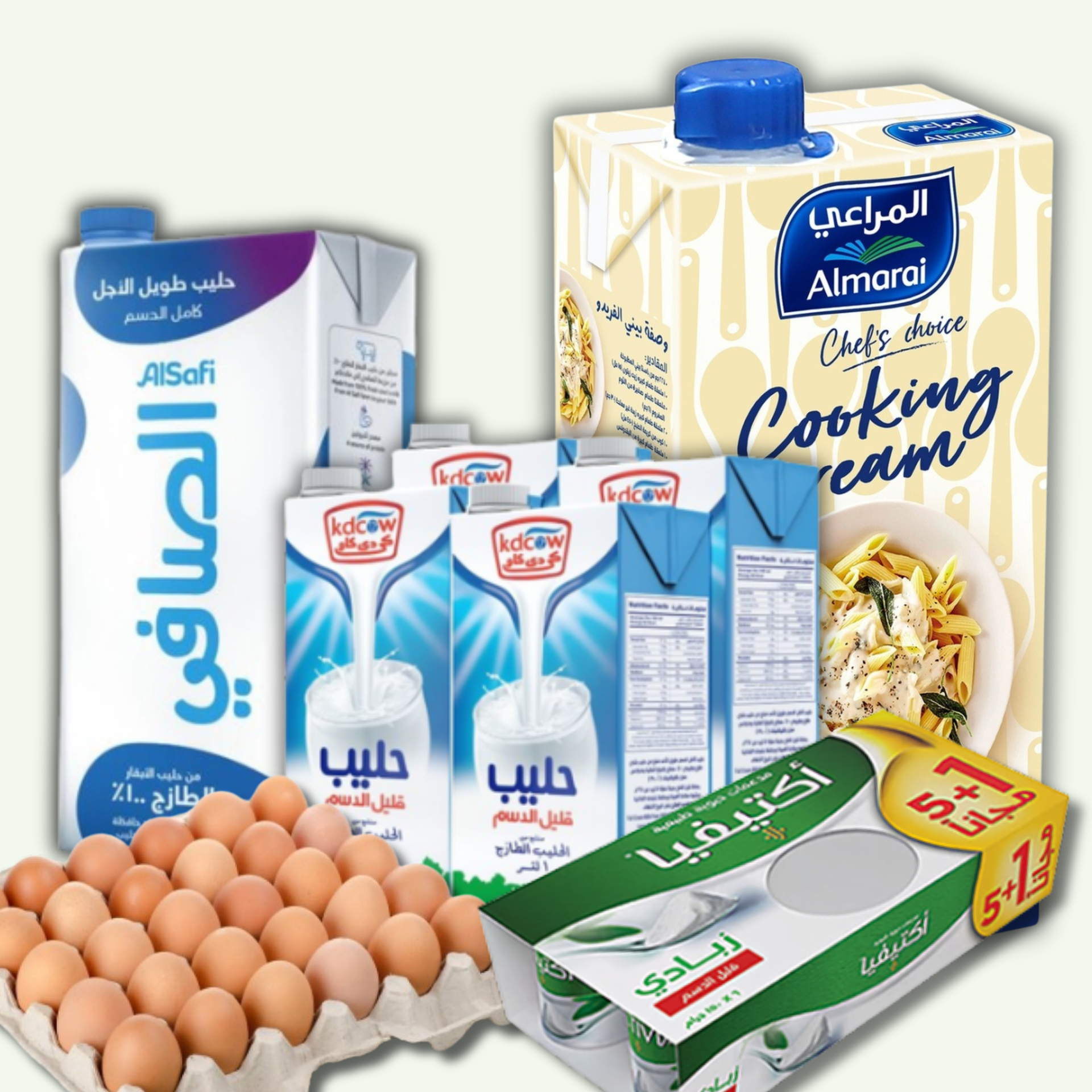 ألبان وبيض