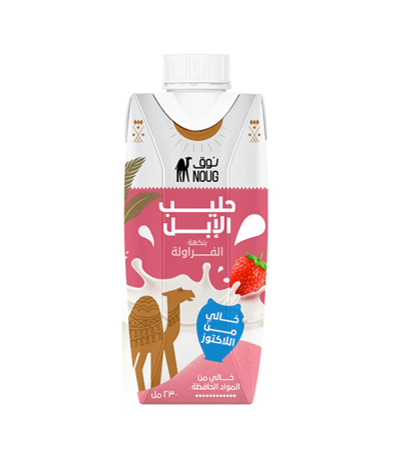 Noug Fresh Camel Milk with Strawberry 230 ml 
