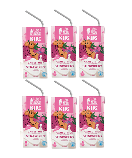 Noug Fresh Strawberry Camel Milk 6*125Ml 