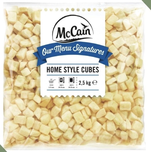 Mccain Home Style Cubes 2.5Kg 