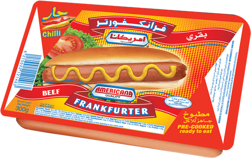 Americana Beef Chilli Frankfurter 300g 